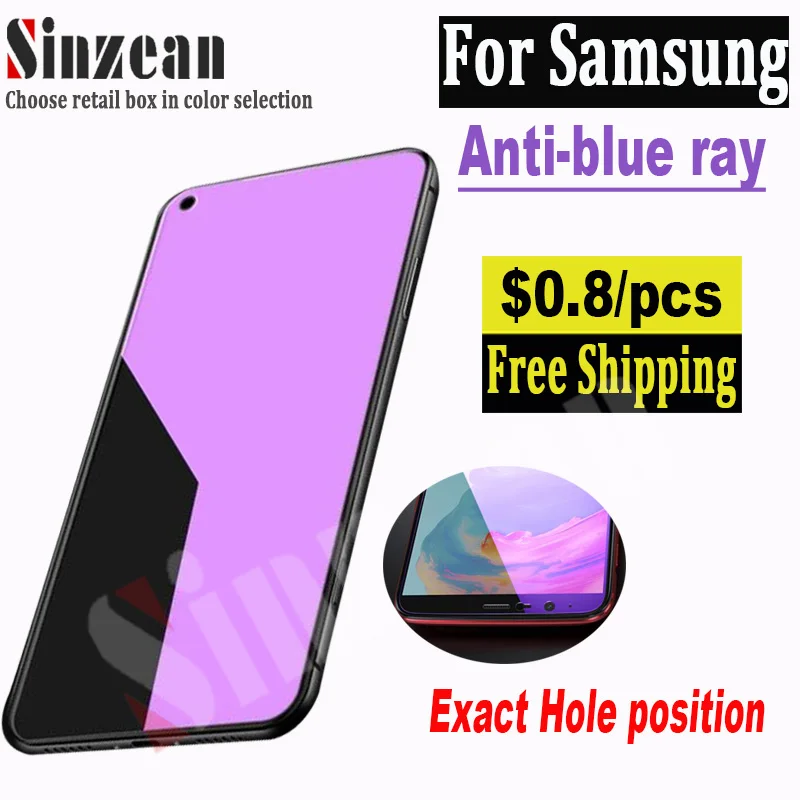 

20pcs For Samsung S10E/A10/A20/A30/A40/A50/A60/M10/M20/A6/A8/J4/J6 Plus/J7 EXACT HOLE Anti-blue 2.5D Full Glass Screen Protector