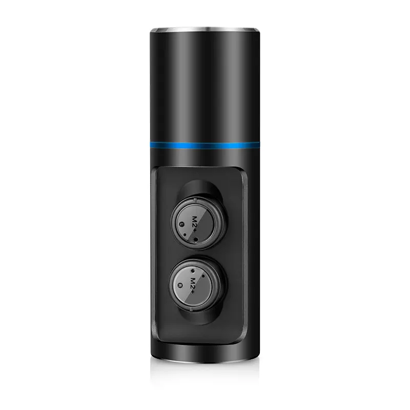 Bluetooth 5,0 наушники TWS беспроводные наушники Беспроводные свободные руки водонепроницаемые спортивные наушники гарнитура с микрофоном зарядная коробка PK X2T - Цвет: Черный