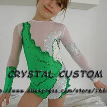 Платье для соревнований по гимнастике с кристаллами на заказ Красивые Новые Брендовые платья для фигурного катания G2821