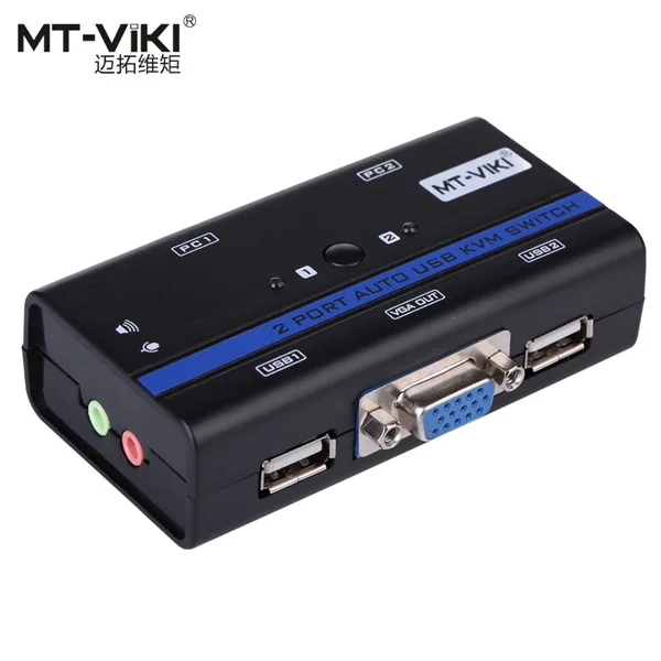 MT ViKi 2 Port Auto VGA USB KVM Switch PC Selector 1 Set