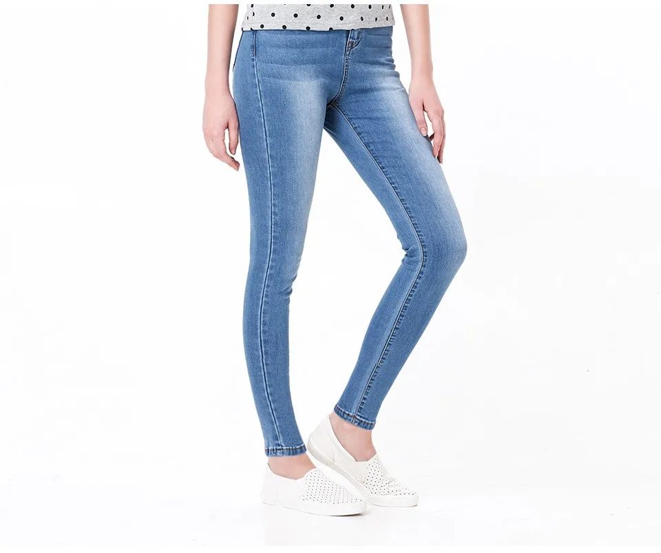 Джинсы для женщин, обтягивающие, с высокой талией, синие, джинсовые, карандаш, Стрейчевые брюки для женщин