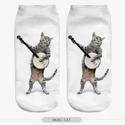 Модные 3D носки для девочек для женщин мужчин музыка кошка Charactor Лидер продаж стильный высокое качество подарок