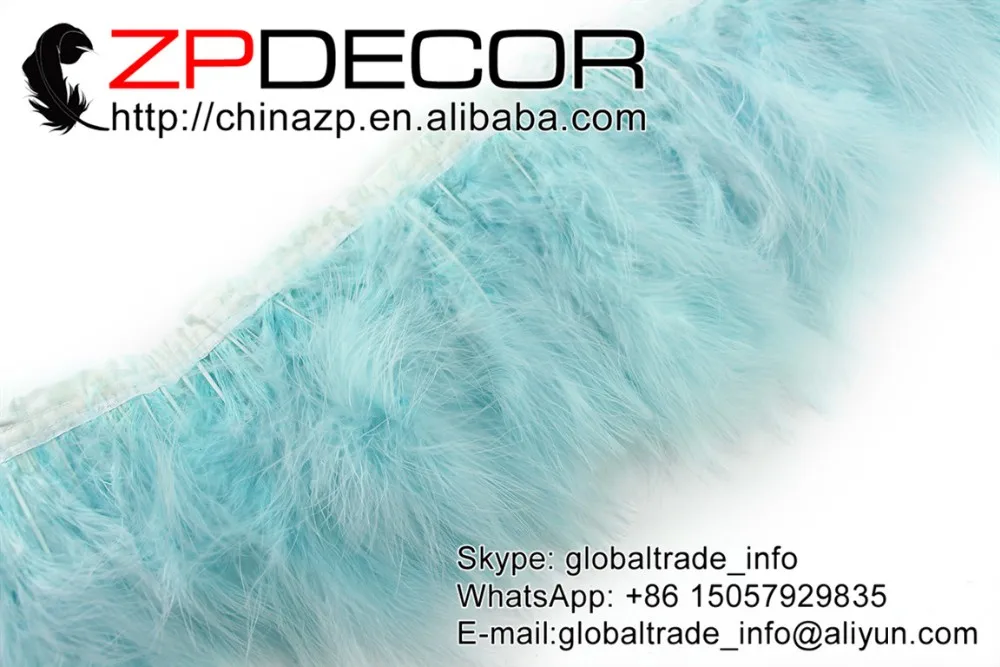 Mint Geen Marabou Turkey Fluff Feather Fringe Trim (29)