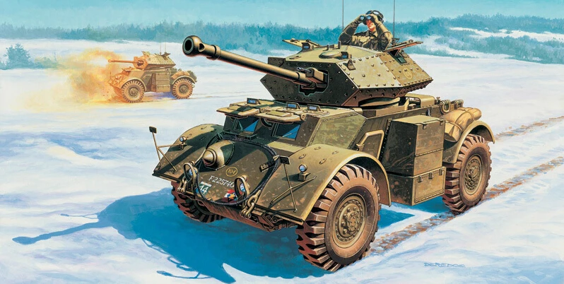Out of print product Italeri 6478 1 35 STAGHOUND MK III plastic model kit