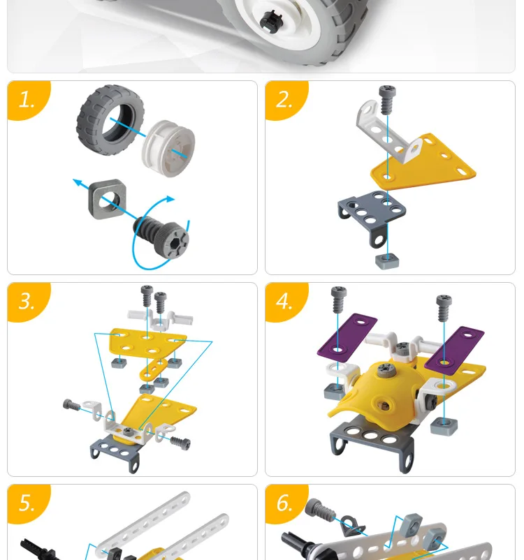 Дети DIY интеллектуальная настольная концепция сборки строительный блок и родитель-ребенок интерактивный винт сборка игрушка модель подарок