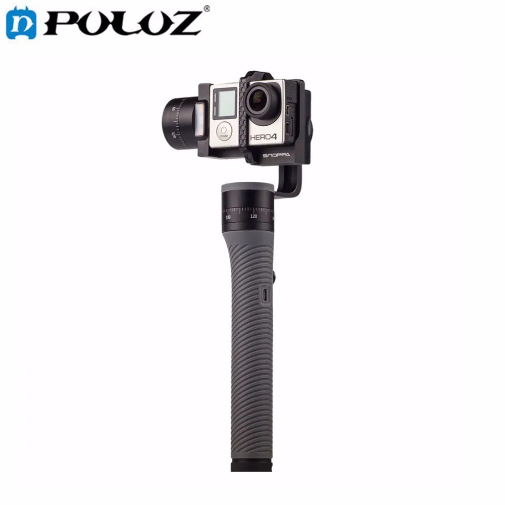 

PULUZ 3-axis Sports Action Cameras Handheld Stabilizer Gimbal Clamp Mount Jaws w/ TF card for GoPro HERO5 4 Session HERO5 4 3
