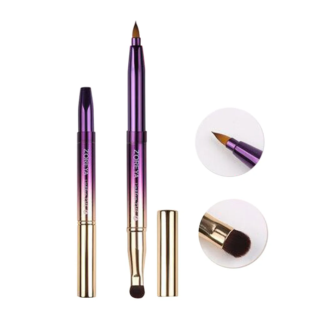 High Quality Double headed Portable Automatic Retractable Lip Brush