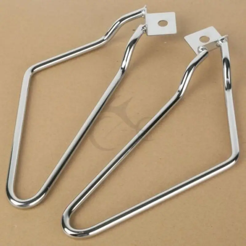 

Chrome Saddlebag Bracket Support For Harley Sportster 883 Iron XL883N Dyna FXDF FXSTC Softail Custom Fat Boy FXST FLSTF