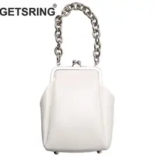 Сумки для женщин GETSRING женская сумка с зажимом на цепочке черная белая сумка из искусственной кожи сумки женские сумки винтажные новые сумки