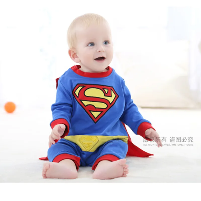 Baby Jungen Superhelden Superman Cosplay Kinder Strampler Overall Romper Kostüm 