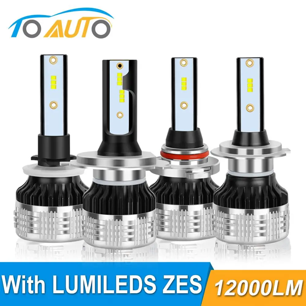 2 шт. H7 светодиодный H4 с Lumi s luxeon ZES фишки для автомобильных фар H1 H11 HB3 9005 HB4 9006 лампы
