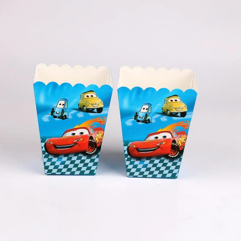 

6 pcs/lot red car Popcorn Boxes Birthday Party Wedding Baby Shower Party Decorations Kids Event supplies