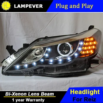 

Lampever Styling New For Toyota Reiz headlights 2009-2012 Mark X led headlight head lamp led drl H7 hid Bi-Xenon Lens low beam