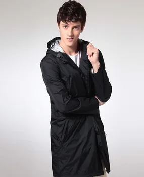 

New Hooded outdoors Adults Man Long Raincoat Rainwear Male Breathable Portable Ultralight Rain Coat Poncho Rainwear