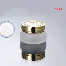 50 г матовое стекло крем банку с золотой крышкой, стекло косметический контейнер, 50 г крем стеклянную банку косметических упаковки