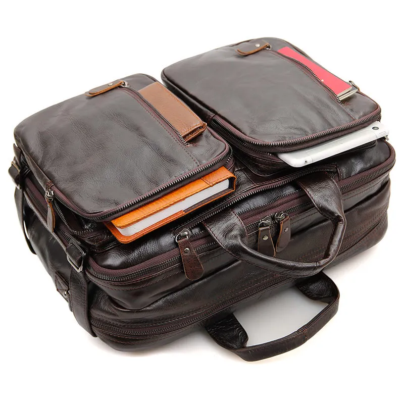 Nesitu Винтаж Черный Коричневый кофе натуральная кожа мужской портфель мужские сумки через плечо бизнес дорожные сумки# M7014