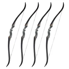 Черный 60 дюймов 30-60 фунтов стрельба из лука лук снять профессиональный изогнутый лук Американский охотничий длинный лук традиционные стрелы