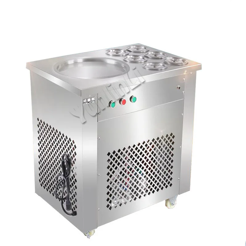 Stainless Steel Fried Ice Cream Machine Fried Ice Cream Maker Ice Cream Roll Machine Ice Cream Rolled Yogurt Maker HX-CBJ-22