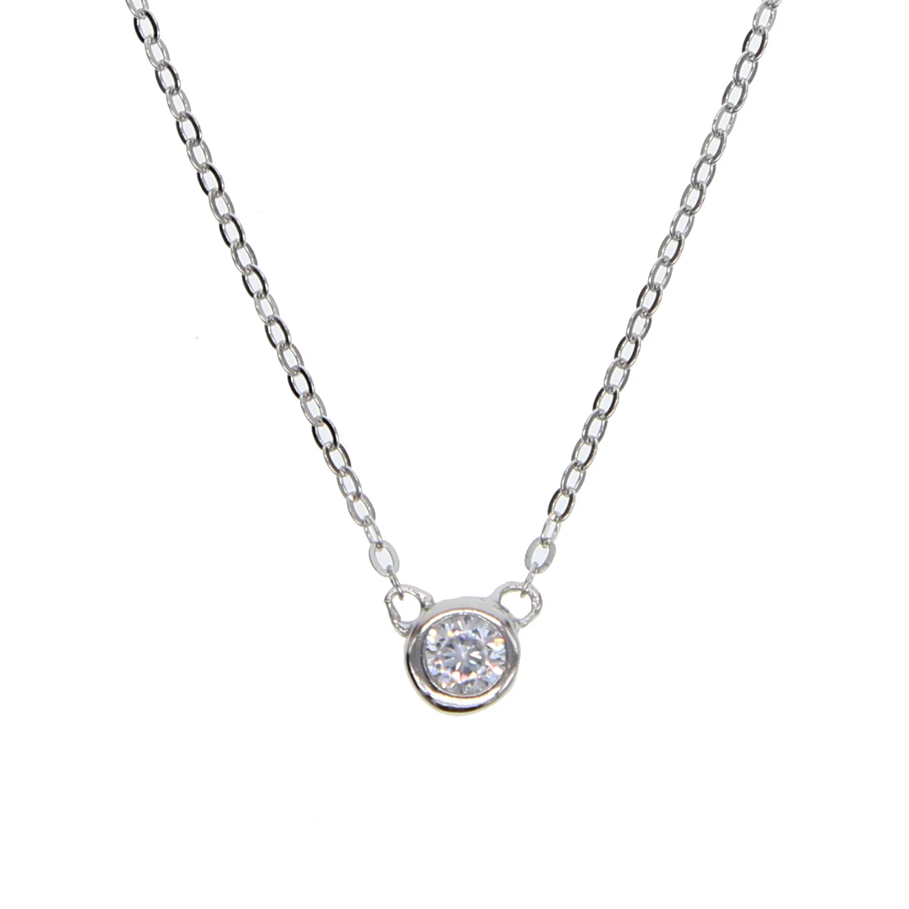 Fine Jewelry Fine Necklaces Zircon Black Pearl Pendant Necklace Silver Plated Jewelry Gift for Women