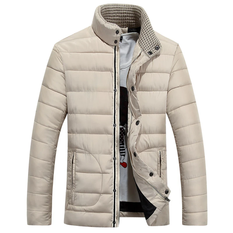 Winter Warm Thick Knitted Collar Plus Size XXXL Winter Jackets Men