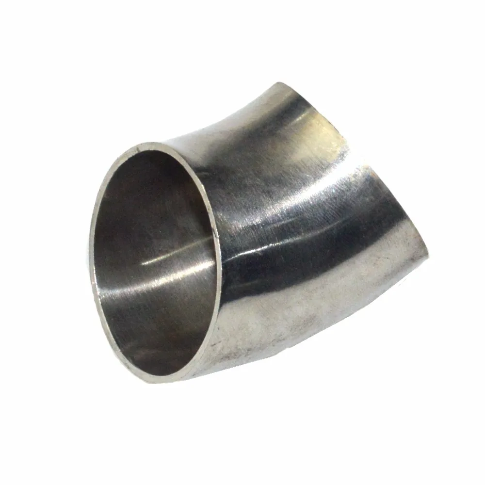 19mm-51mm OD 304 Acero inoxidable soldadura sanitaria 45 grados codo tubería montaje Homebrew