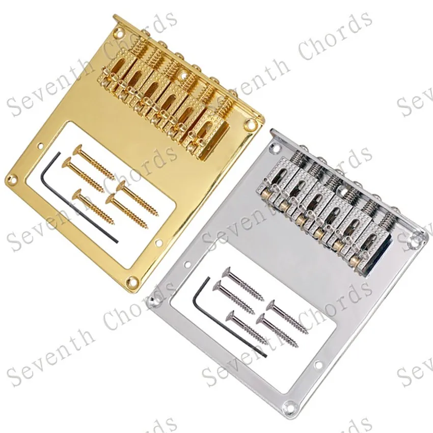 

QHX A Set Humbuckers Mount Hole Roller Saddle Guitar Bridge for electric guitar accessories parts gold & sliver color choosed