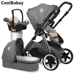 CoolBabay Детские коляски CoolBaby раскладывается в Лежачую ноутбука детская прогулочная коляска Бесплатная доставка 3 в 1 Бесплатная доставка