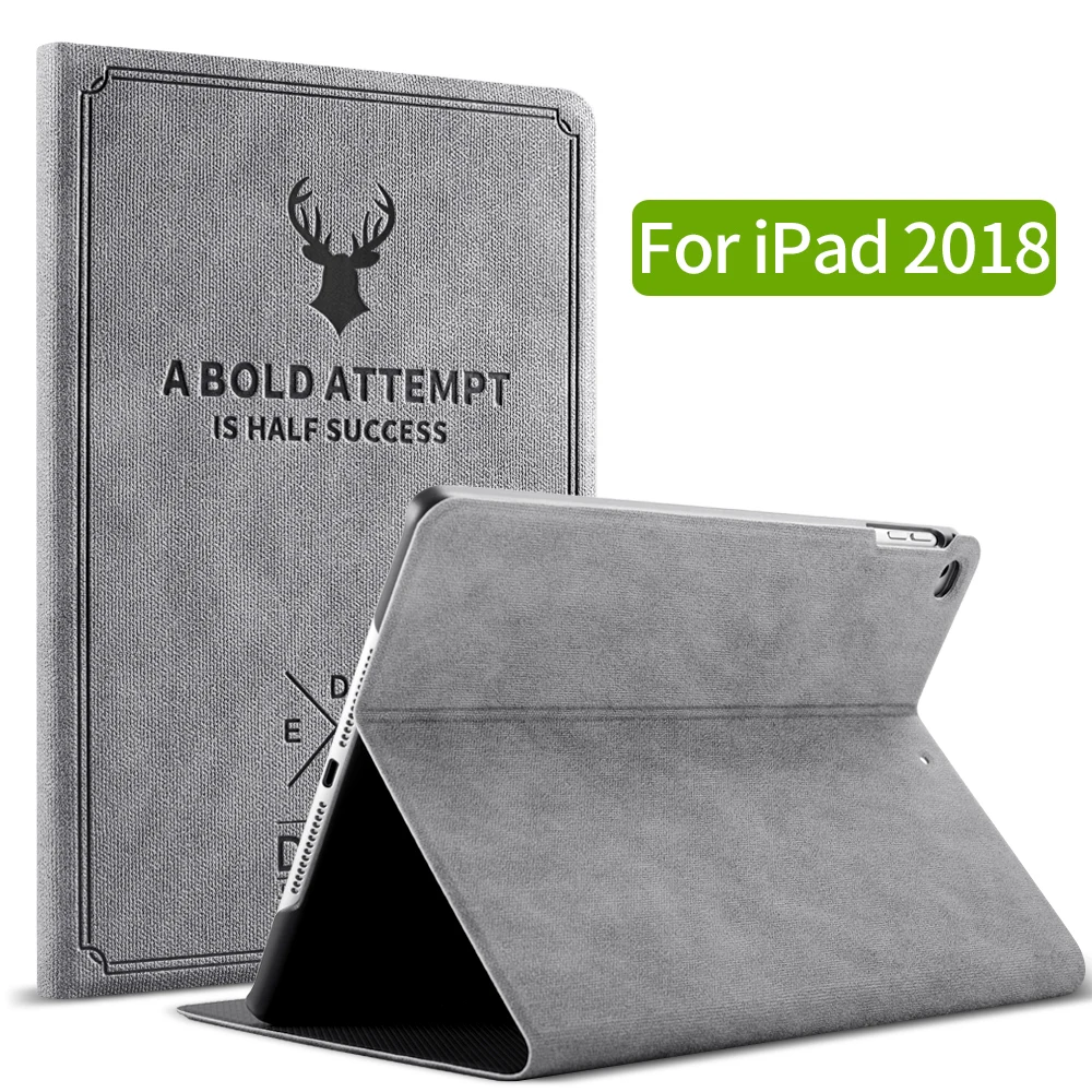 

for iPad 2018 case 9.7 inch Deer figure protection cover Support sleep wake Bracket function 2018 for iPad cover case