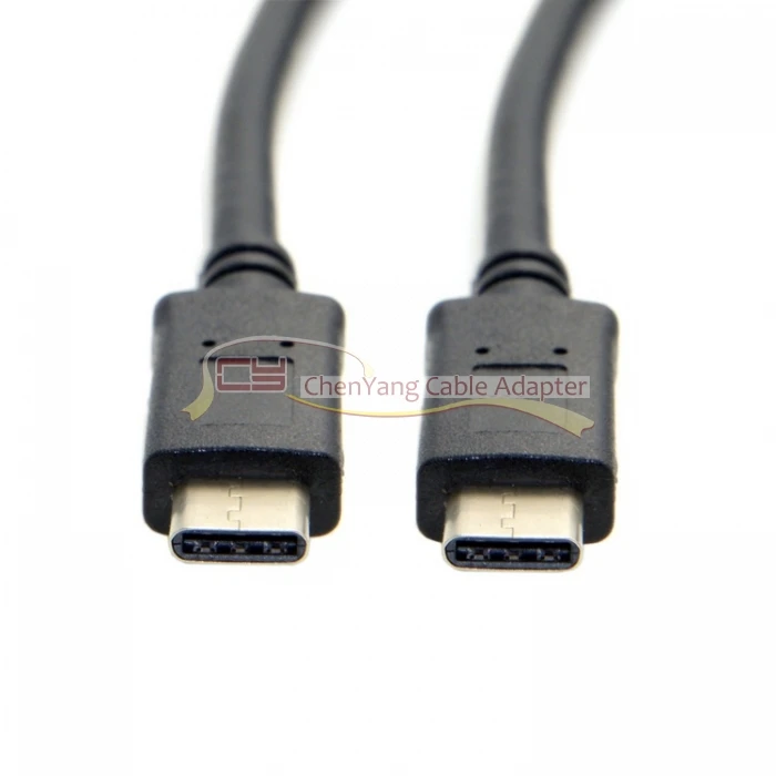 Chenyang USB-C USB 3,1 type C Мужской Разъем для C Мужской зарядный кабель для передачи данных 30 см белый