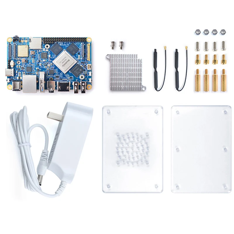 NanoPC-T4 с открытым исходным кодом RK3399 ARM макетная плата DDR4 оперативная память 4 Гб Гбит/с Ethernet, Поддержка Android и Ubuntu, AI и глубокое обучение