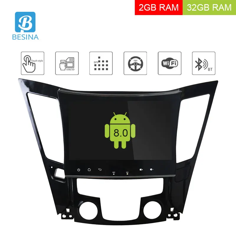 

Besina 9 inch Android 8.0 Car Radio For Hyundai Sonata I40 I45 I50 YF Multimedia Player WIFI GPS Navigation Audio Stereo 2G+32G