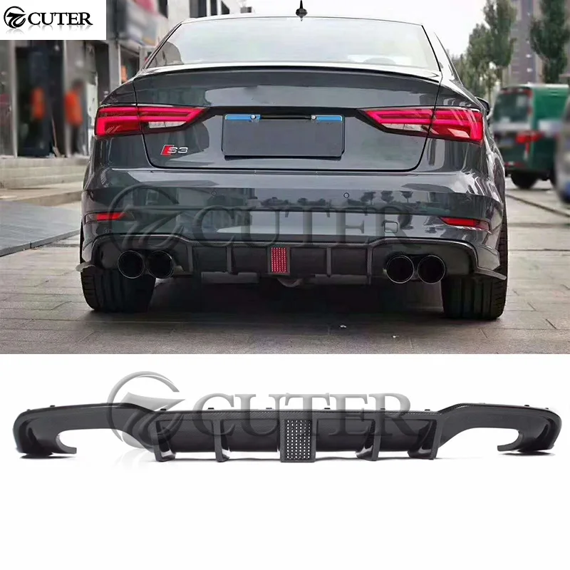 Difusor trasero difusor deporte óptica para audi a3 8v Limousine Facelift a partir de 16
