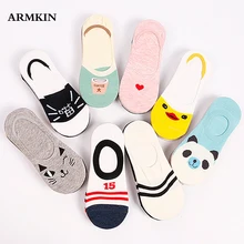 5 пар/лот, супер милые носки-тапочки, невидимые женские носки Харадзюку, летние нескользящие носки, японские носки с кроликом для разделывания свиньи, утки, носки по щиколотку