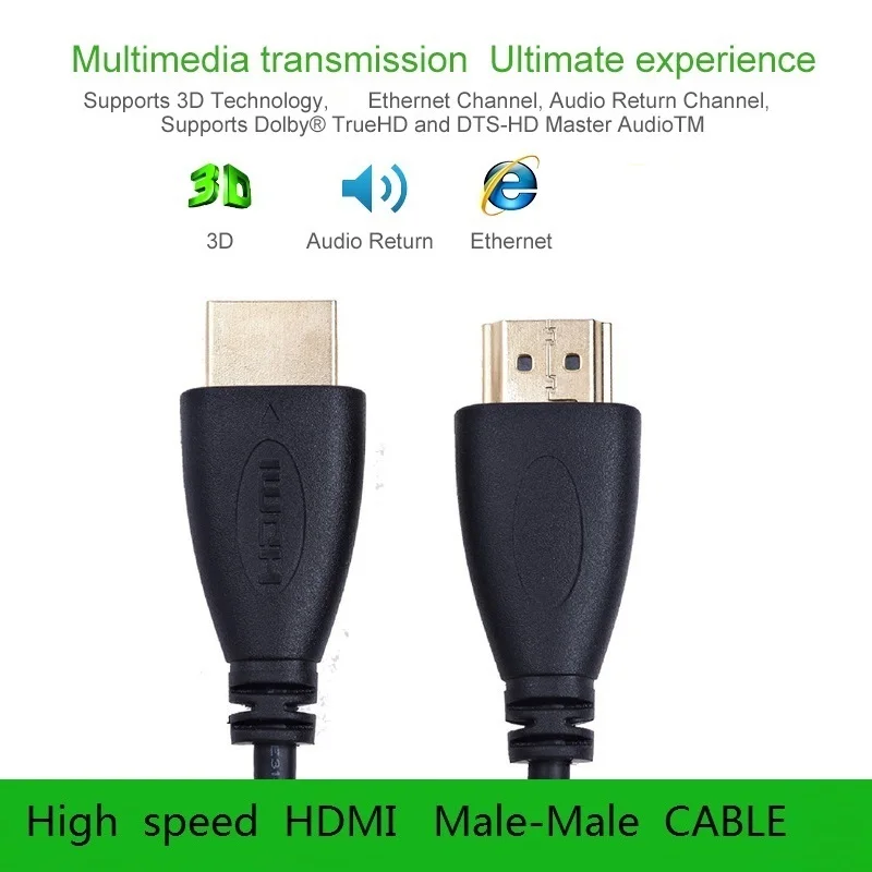 ShuliancableHigh السرعة HDMI كابل الذكور إلى الذكور الذهب HDMI 1.4 V النسخة 1080 P 3D ل PS3 العارض شاشة كمبيوتر محمول ذات دقة عالية أبل التلفزيون الكمبيوتر كابل