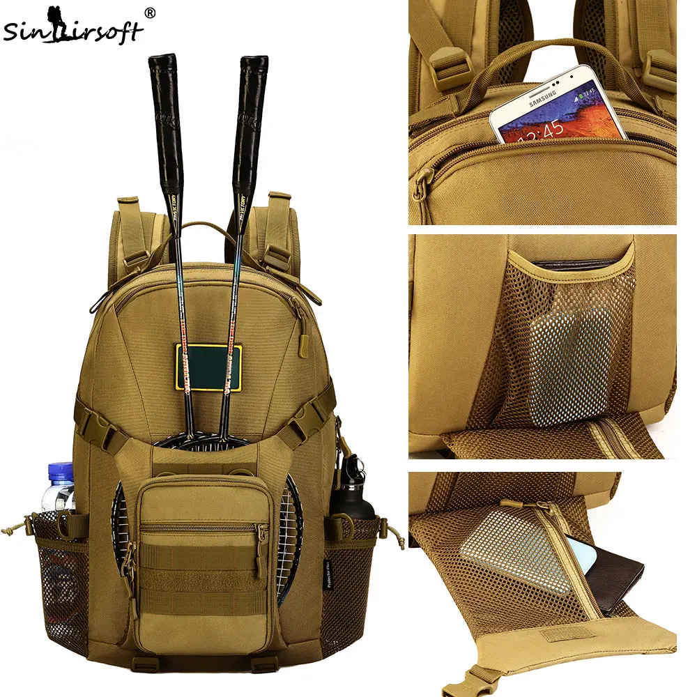 SINAIRSOFT Military Tactical Backpack 35L Rucksack 15 Inches Laptop Nylon Fishing Camping Hunting A