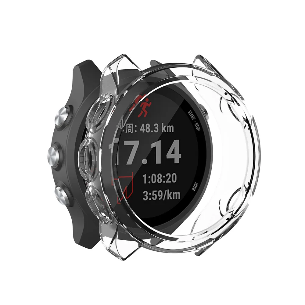 ТПУ защитный чехол для Garmin Forerunner 245 м ремешок для часов мягкий чехол для Garmin Forerunner 245 gps Аксессуары для часов - Цвет: Transparent white