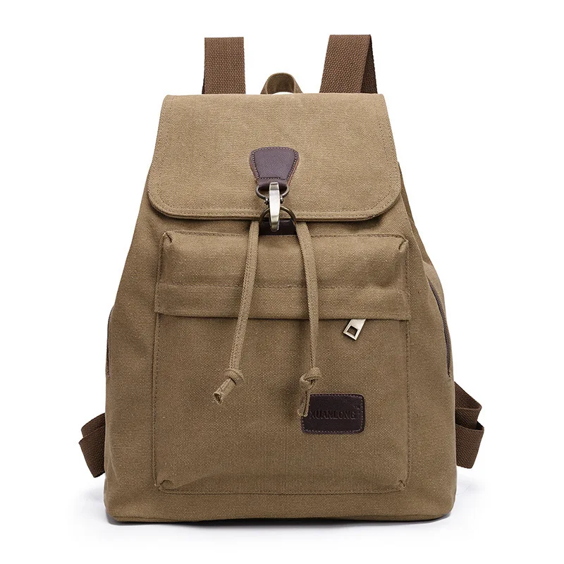 

2019 New Women canvas Drawstring backpack Retro traveling recreation backpack student bag