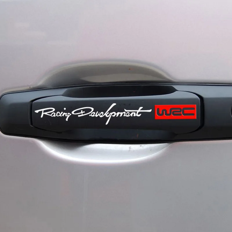 RACING DEVELOPMENT decoration door handle sticker,car door decor vinyl