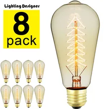 Подвесной светильник в стиле ретро st64 Рождественская елка винтажная лампа Эдисона e27 Лампа накаливания 110 В 220 Праздничные огни 40 Вт 60 Вт лампа Декор E27