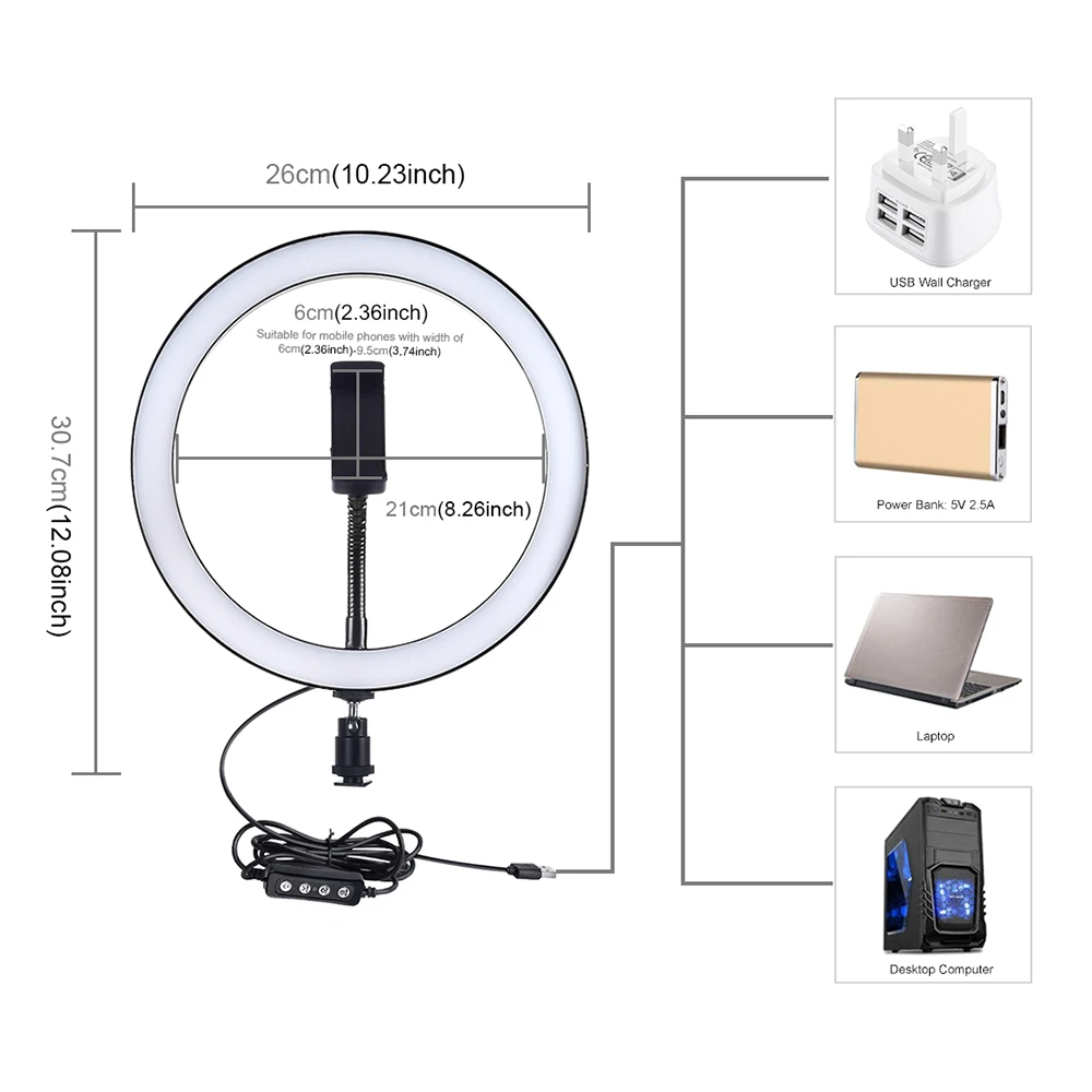Фон для фотосъемки 5 вариантов светодиодный кольцевой светильник с регулируемой Яркость 3 светильник ing режимов держатель светодиодный светильник для потокового видео съемки Селфи