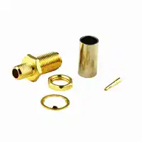 100 PCS SMA หญิงหรือ RP-SMA หญิง Bulkhead Crimp RG58 RG142 LMR195 RG400 RF Connector