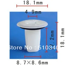 100 шт для mk Сумка задняя крышка Винт Втулка чехол для toyota 90189-06116 и чехол для Nissan 76848-AL500