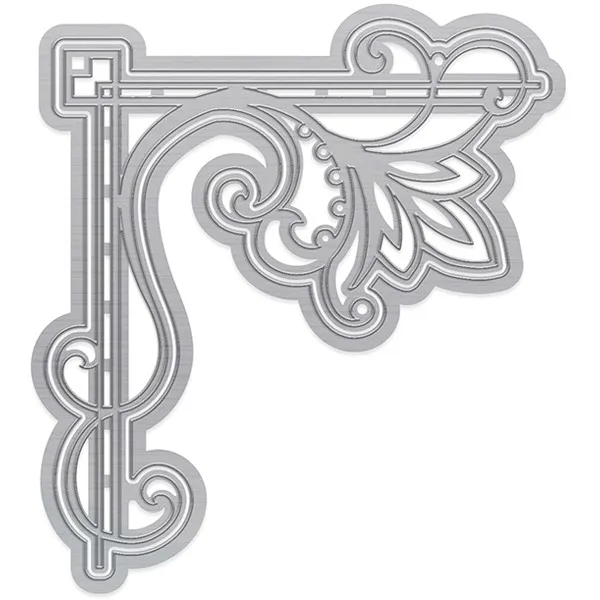 

Ufurty 90*82mm Corner Metal Cutting Dies New 2019 Stencils for DIY Scrapbooking Paper Card making Decor Craft Embossing Dies