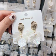 Новое поступление Duohan Shell трендовые растительные Женские Висячие серьги в виде Ракушки Серьги в виде цветка для женщин серьги-капли