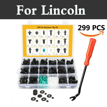 

299pcs Car Most Popular Sizes Rivets Push Pin Fasteners Tool Rivets For Lincoln Aviator Ls Mkc Mks Mkt Mkz Navigator Town