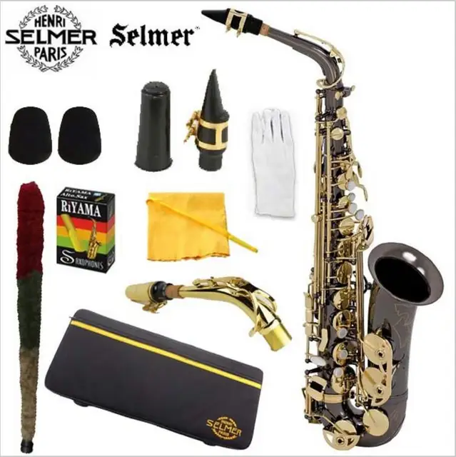 Cheap Brand Selmer Saxofone Tenor Henry Reference 54 B Tenor Saxophone Boquilha Sax Alto Surface Black Nickel Plating Instrument