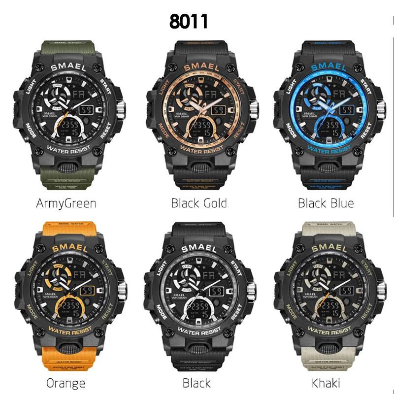 SMAEL спортивные часы для мужчин водонепроницаемые светодиодные цифровые армейские часы мужские наручные часы 1545C Montre Homme Relogio Masculino