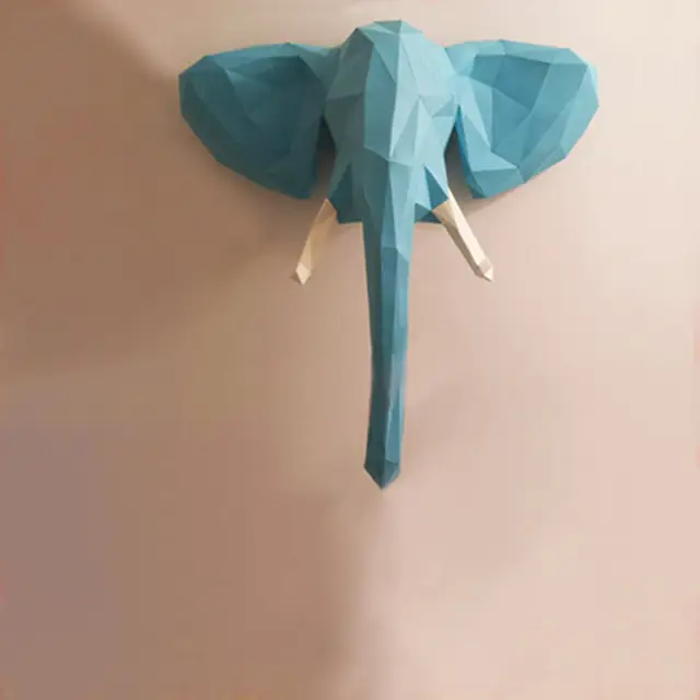 Us 2499 Diy Home Decoration Elephant Head Paper Model Puzzles Toy For Restaurants Stores Bars Waterproof Educational Paper Folding Model In Puzzles