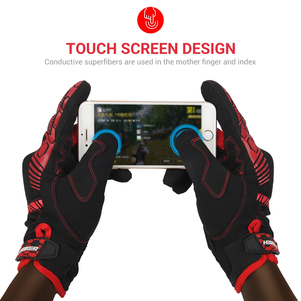 Цена Перчатки для мотоцикла HEROBIKER, мотоциклетные перчатки Gant Moto с сенсорным экраном, перчатки для мотокросса, дышащие перчатки для гонок, езды на ...