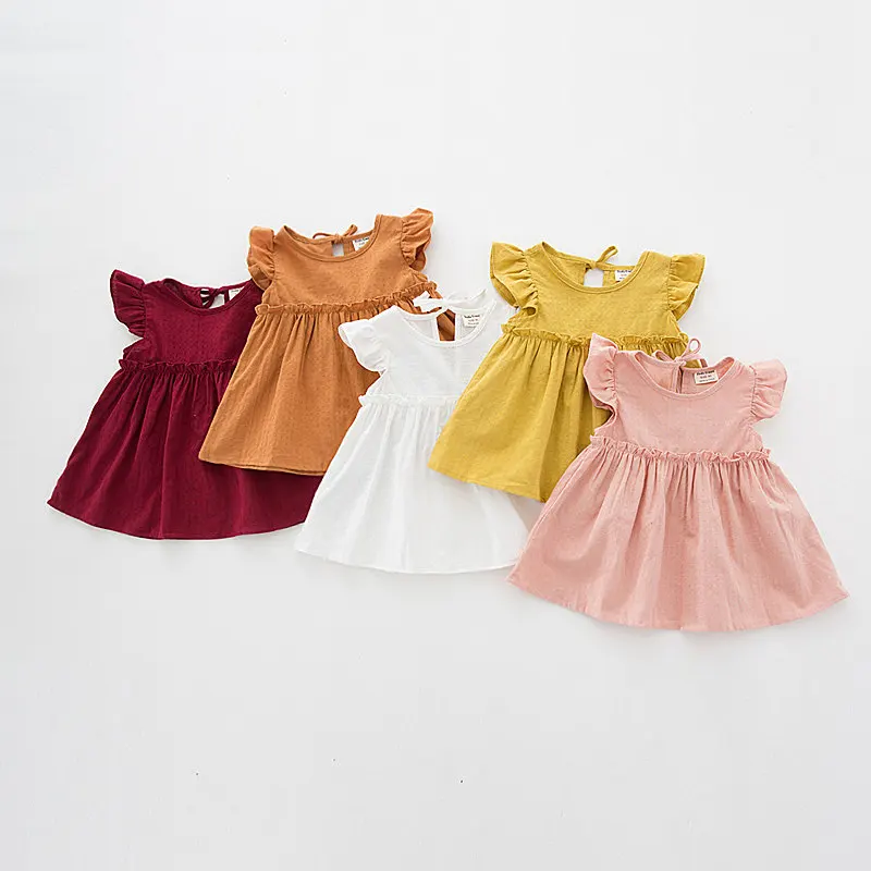 5Colors girls dress soft cotton baby girls summer clothes toddler girls clothing...
